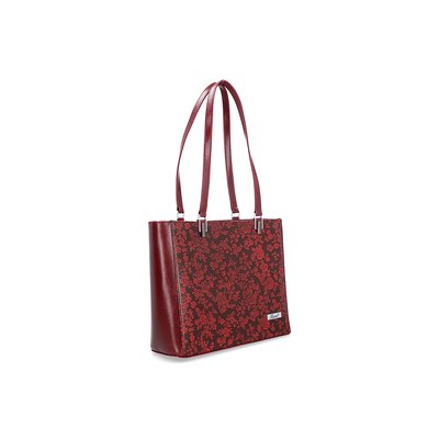 Karen Damenhandtasche 2265 bordeaux floral