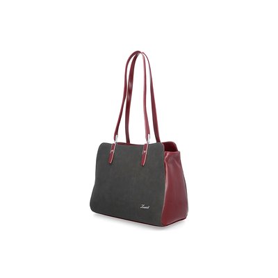 Karen Damenhandtasche 9299 anthrazit bordeaux