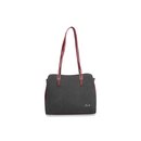 Karen Damenhandtasche 9299 anthrazit bordeaux
