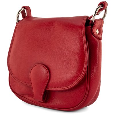 Damenhandtasche mit Riegel - rot